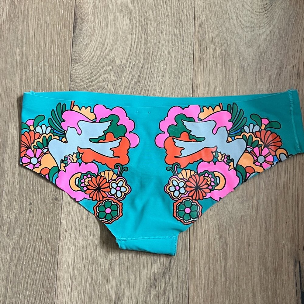 urban outfitters out from under // retro turquoise groovy undies NWT L